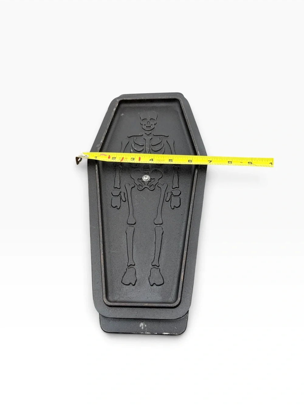 SMITH & CLARK CAST IRON SKELETON COFFIN BREAD LOAF PAN WITH LID